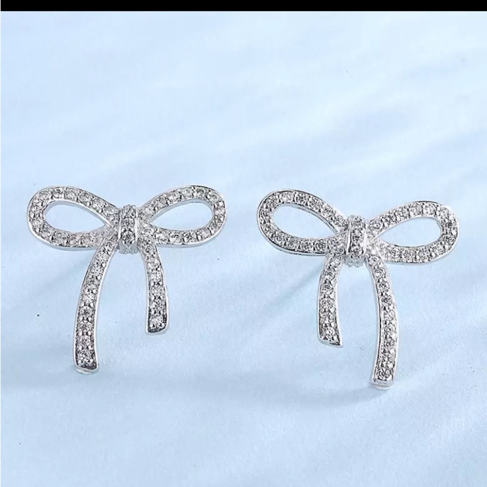 Sterling Silver Bow Earrings